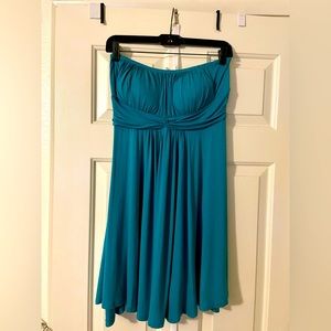 Turquoise Strapless Dress sz L Juniors
